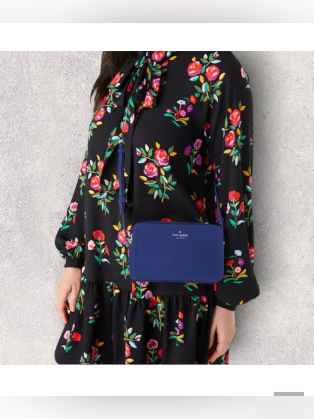 NWOT Kate Spade Crossbody Navy Blue Silver Hardware